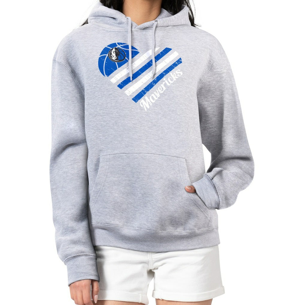 Dallas Mavericks G-III 4Her by Carl Banks Women's Heart Pullover Hoodie - Heather Gray online