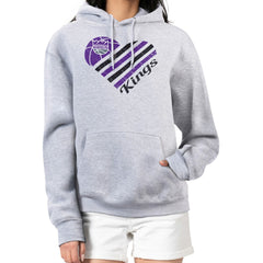Sacramento Kings G-III 4Her by Carl Banks Women's Heart Pullover Hoodie - Heather Gray discount