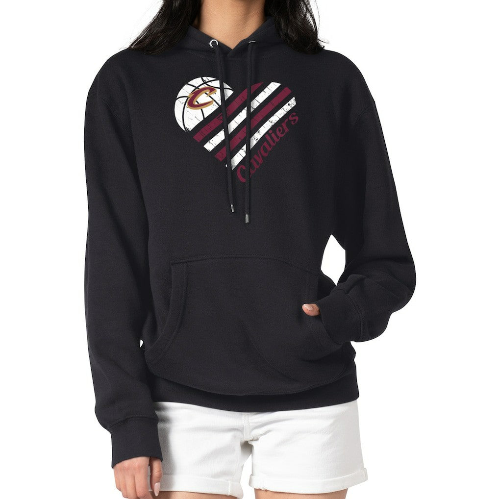 Cleveland Cavaliers G-III 4Her by Carl Banks Women's Heart Pullover Hoodie - Black discount