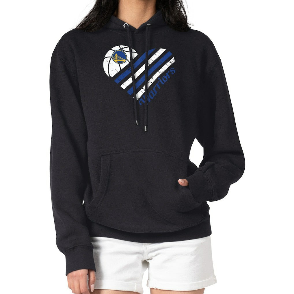 Golden State Warriors G-III 4Her by Carl Banks Women's Heart Pullover Hoodie - Black for sale