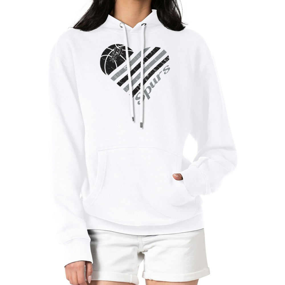 San Antonio Spurs G-III 4Her by Carl Banks Women's Heart Pullover Hoodie - White on sale