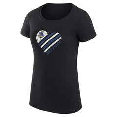 Golden State Warriors G-III 4Her by Carl Banks Women's Super-Slim Fit Lightweight Heart T-Shirt sale - Black outlet