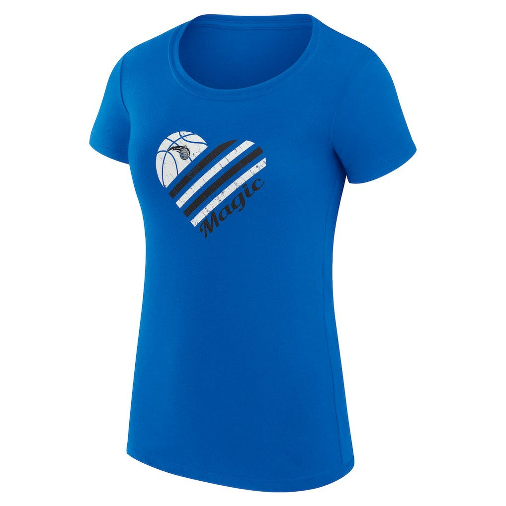Orlando Magic G-III 4Her by Carl Banks Women's Super-Slim Fit Lightweight Heart T-Shirt - Blue cheap