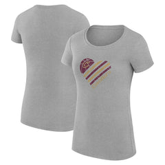 Cleveland Cavaliers G-III 4Her by Carl Banks Women's Super-Slim Fit Lightweight Heart T-Shirt sale - Heather Gray for sale
