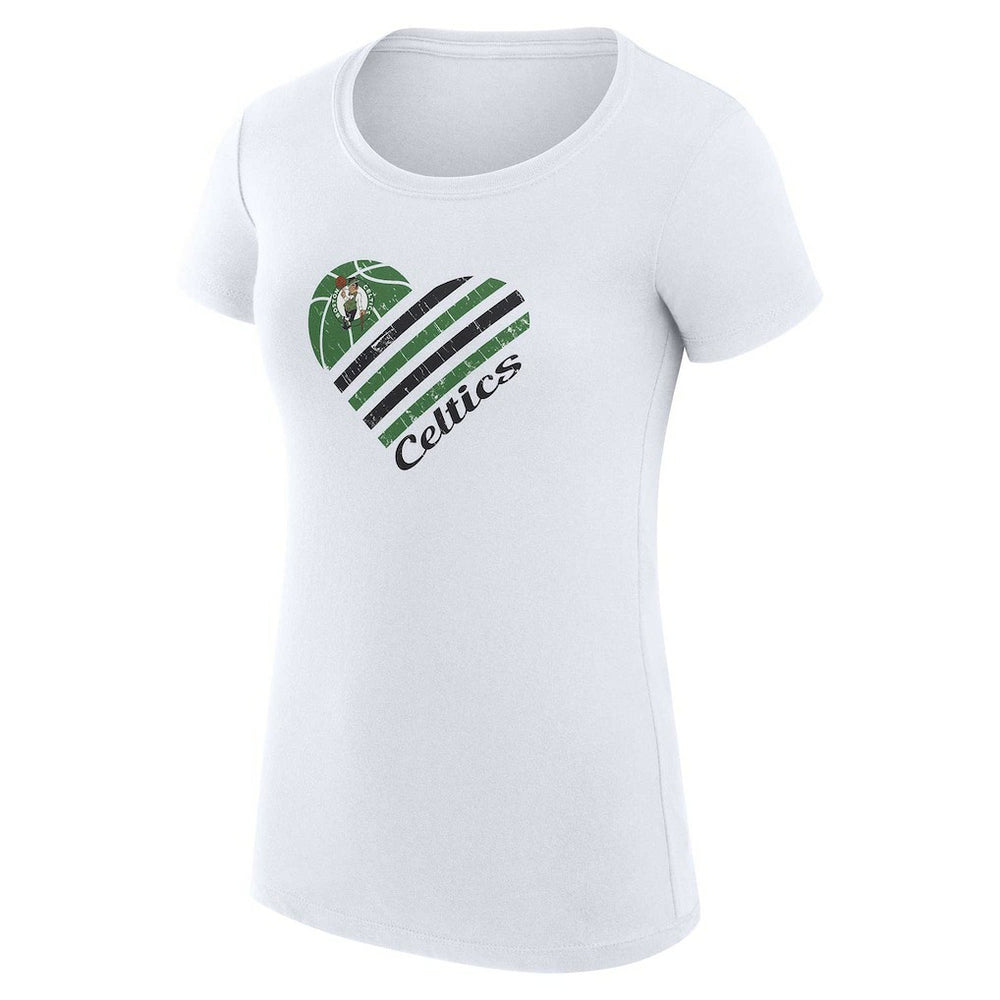 Boston Celtics G-III 4Her by Carl Banks Women's Super-Slim Fit Lightweight Heart T-Shirt - White online