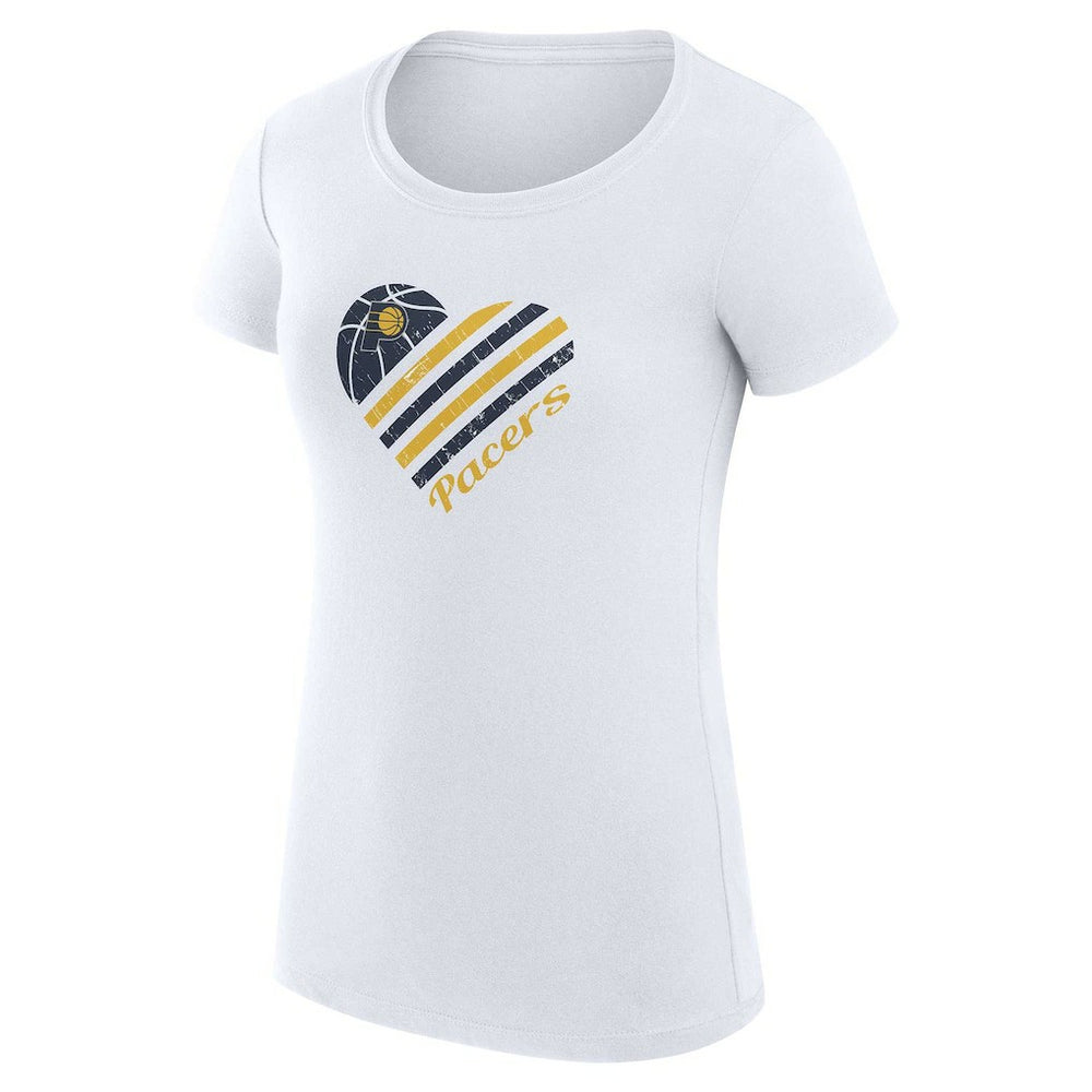 Indiana Pacers G-III 4Her by Carl Banks Women's Super-Slim Fit Lightweight Heart T-Shirt - White cheap