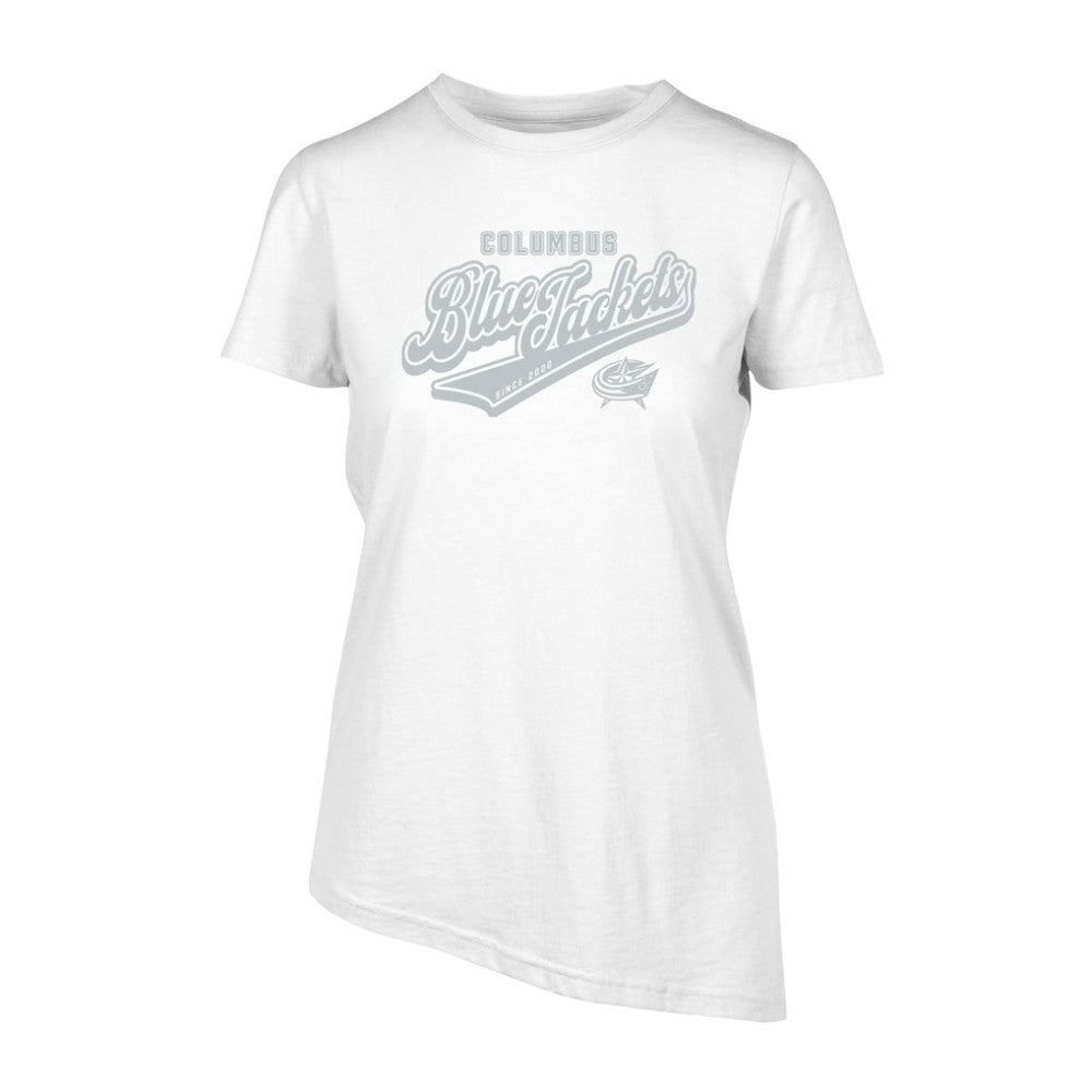 Columbus Blue Jackets Levelwear Women's Birch Sweep T-Shirt - White T-shirts