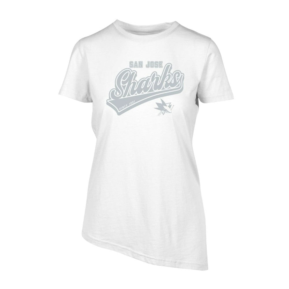 San Jose Sharks Levelwear Women's Birch Sweep T-Shirt - White T-shirts