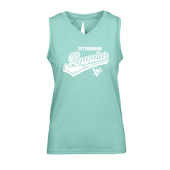 Pittsburgh Penguins Levelwear Women's Paisley Sweep V-Neck Tank Top - Mint Tank Top
