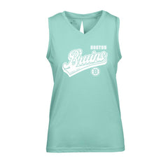 Boston Bruins Levelwear Women's Paisley Sweep V-Neck Tank Top - Mint Tank Top