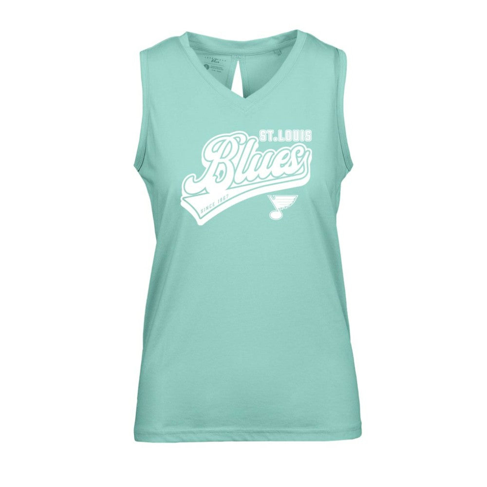 St. Louis Blues Levelwear Women's Paisley Sweep V-Neck Tank Top - Mint Tank Top