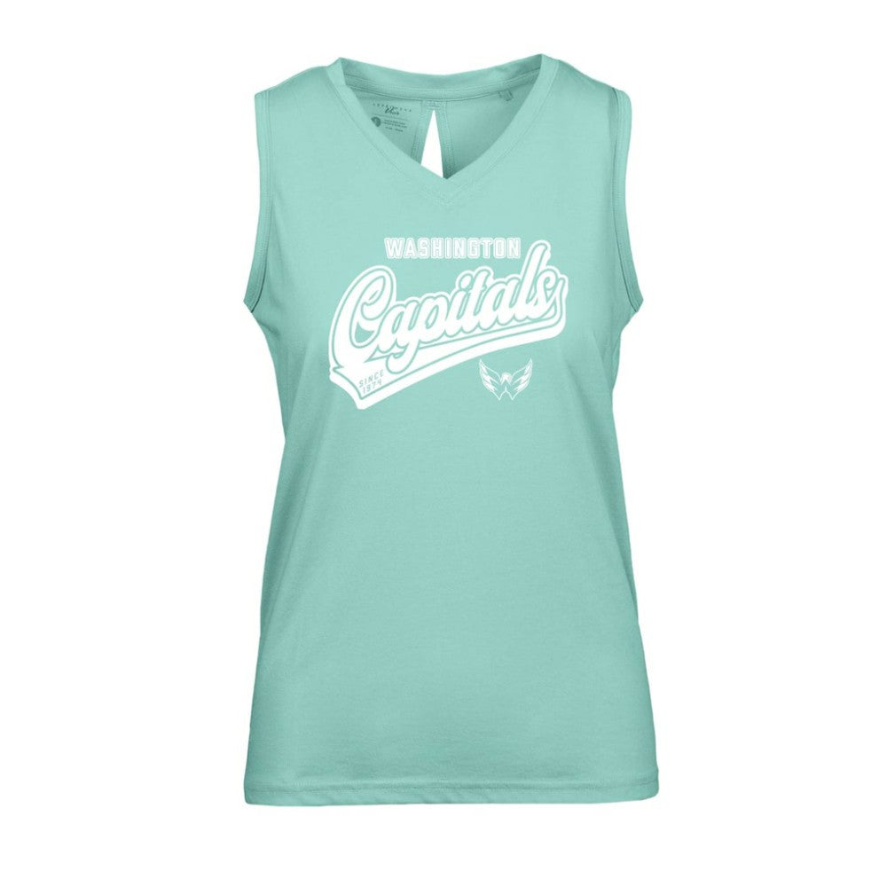 Washington Capitals Levelwear Women's Paisley Sweep V-Neck Tank Top - Mint Tank Top