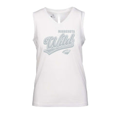 Minnesota Wild Levelwear Women's Paisley Sweep V-Neck Tank Top - White Tank Top