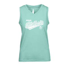Vegas Golden Knights Levelwear Women's Paisley Sweep V-Neck Tank Top - Mint Tank Top