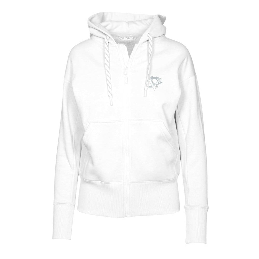 Pittsburgh Penguins Levelwear Women's Gardinia Core Full-Zip Hoodie Jacket - White Hoodies