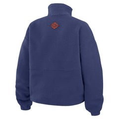 Edmonton Oilers WEAR by Erin Andrews Women's Polar Fleece Half-Zip Jacket - Royal Jackets
