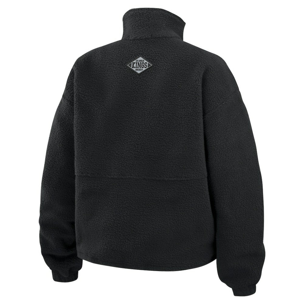 Los Angeles Kings WEAR by Erin Andrews Women's Polar Fleece Half-Zip Jacket - Black Jackets