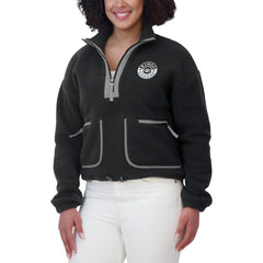 Los Angeles Kings WEAR by Erin Andrews Women's Polar Fleece Half-Zip Jacket - Black Jackets