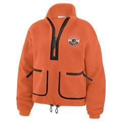 Philadelphia Flyers WEAR by Erin Andrews Women's Polar Fleece Half-Zip Jacket - Orange Jackets