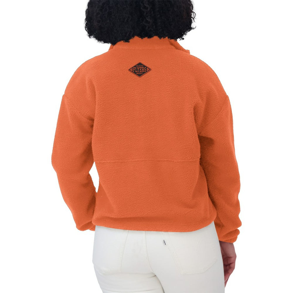 Philadelphia Flyers WEAR by Erin Andrews Women's Polar Fleece Half-Zip Jacket - Orange Jackets