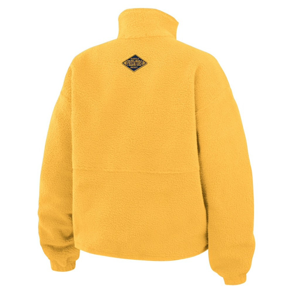 Nashville Predators WEAR by Erin Andrews Women's Polar Fleece Half-Zip Jacket - Gold Jackets