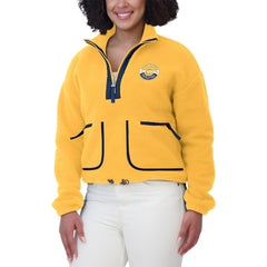 Nashville Predators WEAR by Erin Andrews Women's Polar Fleece Half-Zip Jacket - Gold Jackets
