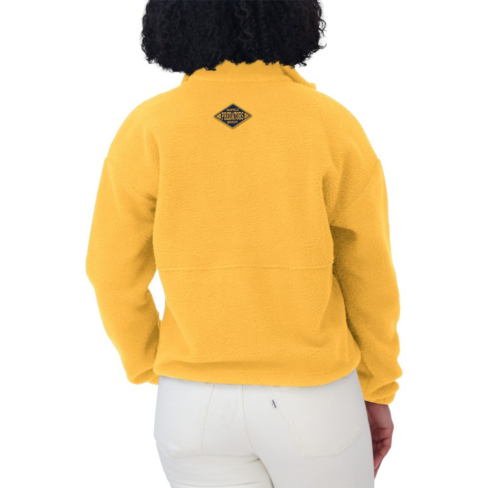 Nashville Predators WEAR by Erin Andrews Women's Polar Fleece Half-Zip Jacket - Gold Jackets