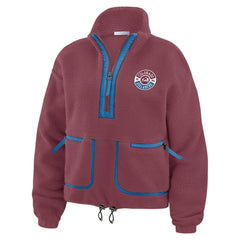 Colorado Avalanche WEAR by Erin Andrews Women's Polar Fleece Half-Zip Jacket - Burgundy Jackets