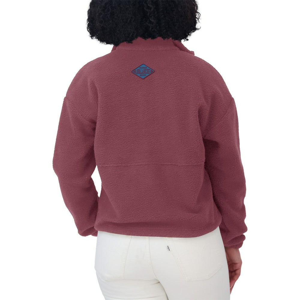 Colorado Avalanche WEAR by Erin Andrews Women's Polar Fleece Half-Zip Jacket - Burgundy Jackets