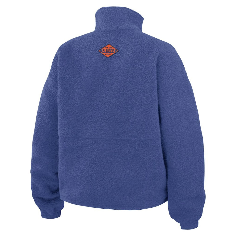 New York Islanders WEAR by Erin Andrews Women's Polar Fleece Half-Zip Jacket - Royal Jackets