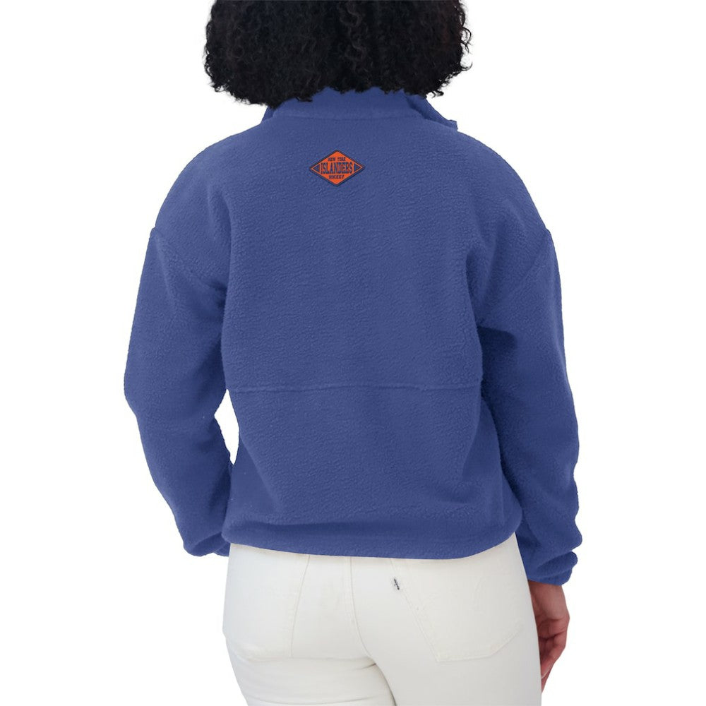 New York Islanders WEAR by Erin Andrews Women's Polar Fleece Half-Zip Jacket - Royal Jackets