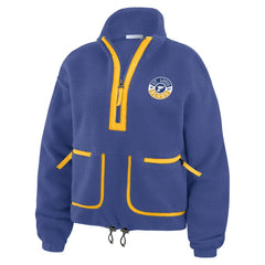 St. Louis Blues WEAR by Erin Andrews Women's Polar Fleece Half-Zip Jacket - Blue Jackets