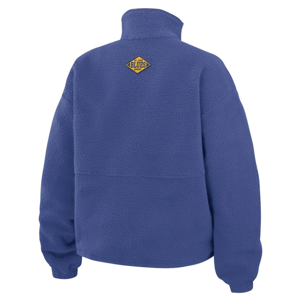 St. Louis Blues WEAR by Erin Andrews Women's Polar Fleece Half-Zip Jacket - Blue Jackets
