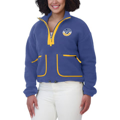 St. Louis Blues WEAR by Erin Andrews Women's Polar Fleece Half-Zip Jacket - Blue Jackets