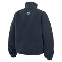 Seattle Kraken WEAR by Erin Andrews Women's Polar Fleece Half-Zip Jacket - Deep Sea Blue Jackets