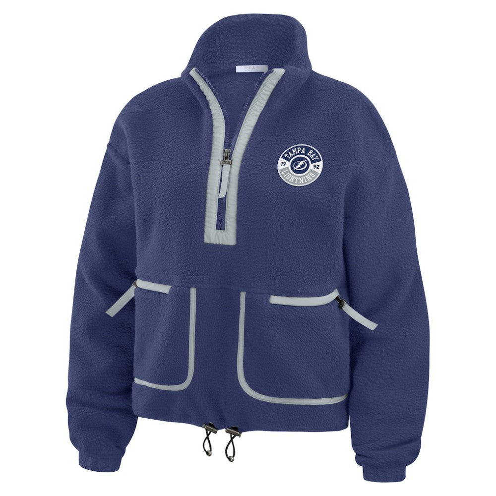 Tampa Bay Lightning WEAR by Erin Andrews Women's Polar Fleece Half-Zip Jacket - Blue Jackets