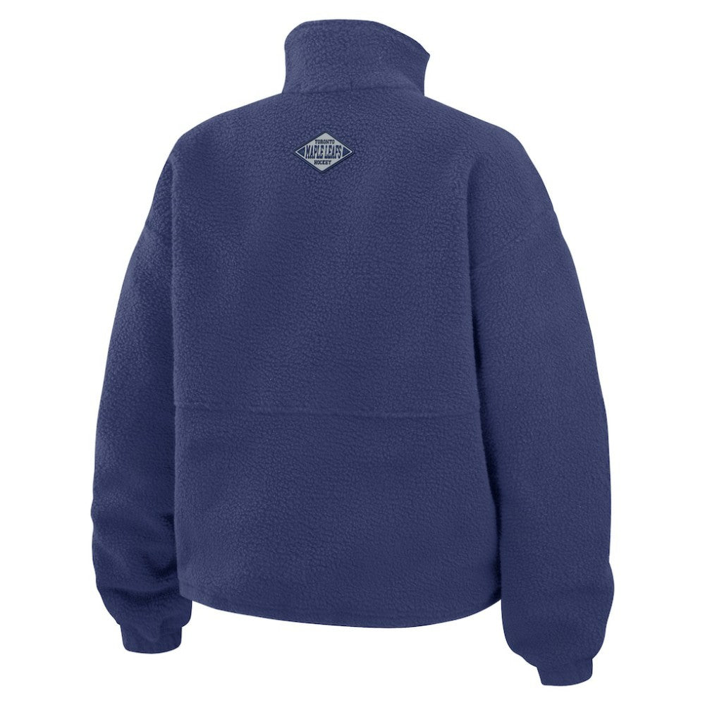 Toronto Maple Leafs WEAR by Erin Andrews Women's Polar Fleece Half-Zip Jacket - Blue Jackets