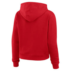 Washington Capitals WEAR by Erin Andrews Women's Waffle-Knit Pullover Hoodie - Red Hoodies