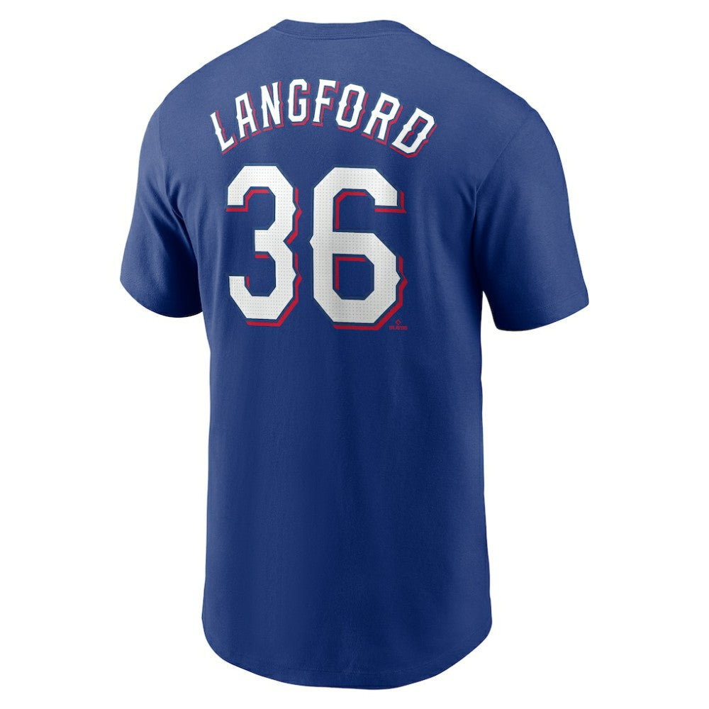 Wyatt Langford Texas Rangers Fuse Name & Number T-Shirt Royal