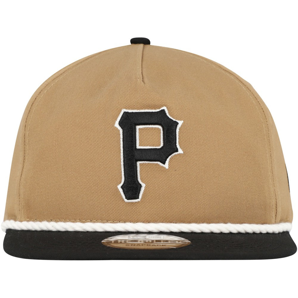 Pittsburgh Pirates Golfer Snapback Hat Khaki/Black