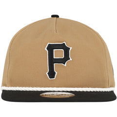 Pittsburgh Pirates Golfer Snapback Hat Khaki/Black