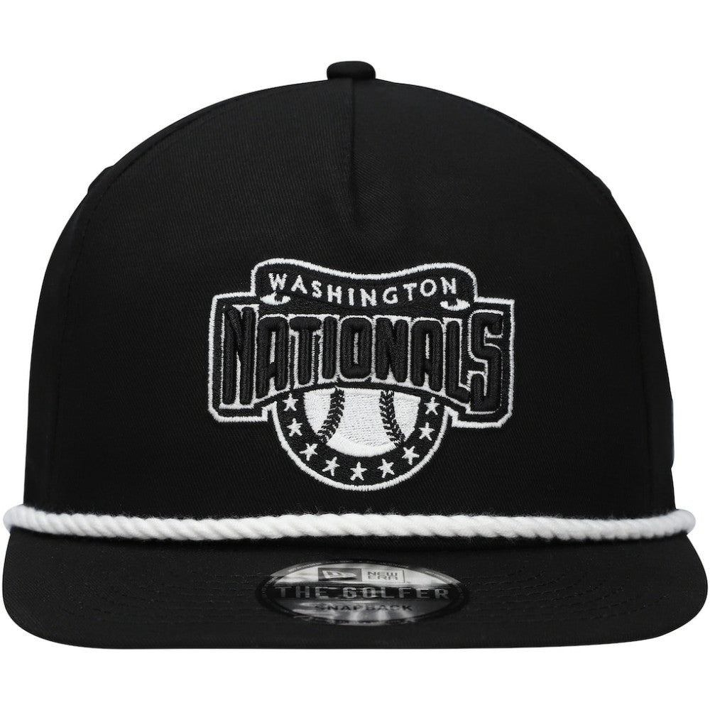 Washington Nationals Golfer Snapback Hat Black