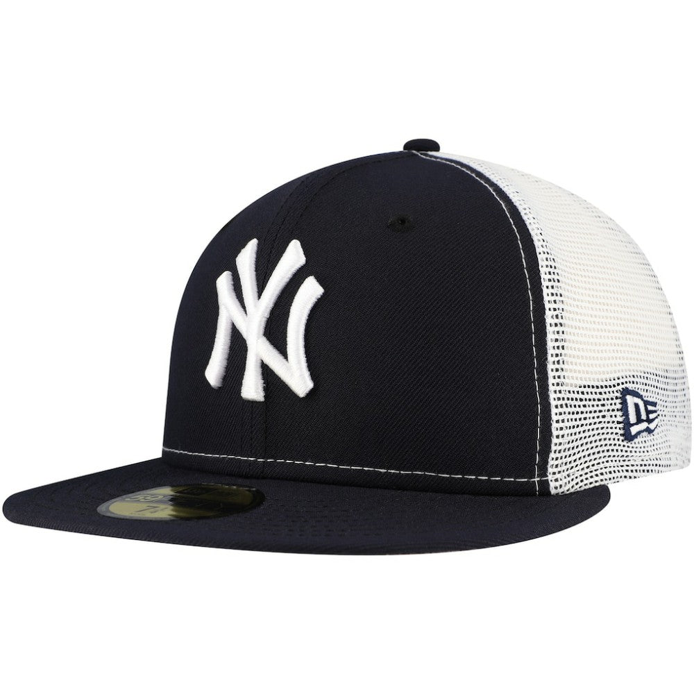 New York Yankees Team Color 59FIFTY Trucker Fitted Hat Navy