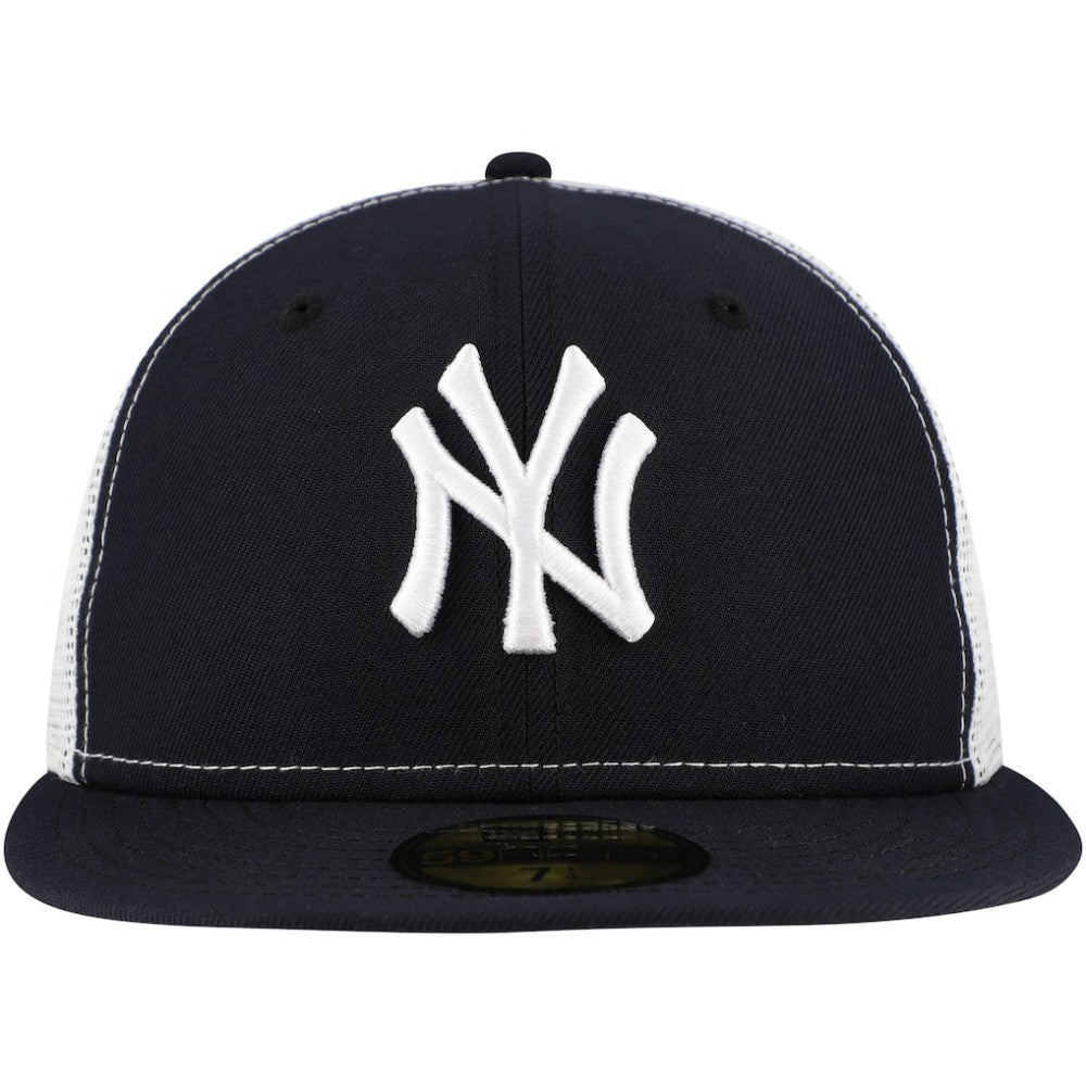 New York Yankees Team Color 59FIFTY Trucker Fitted Hat Navy
