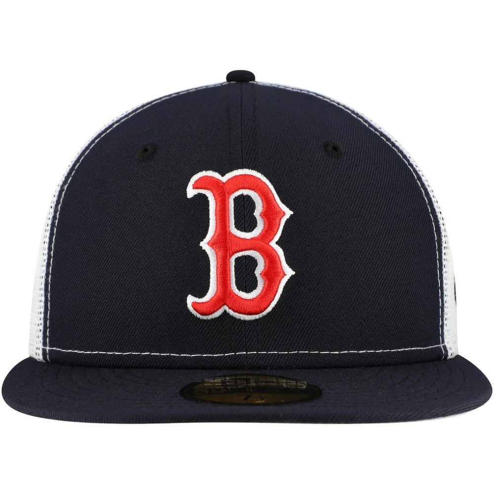 Boston Red Sox Team Color 59FIFTY Trucker Fitted Hat Navy