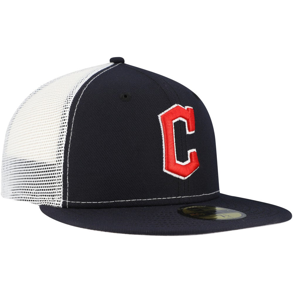 Cleveland Guardians Team Color 59FIFTY Trucker Fitted Hat Navy