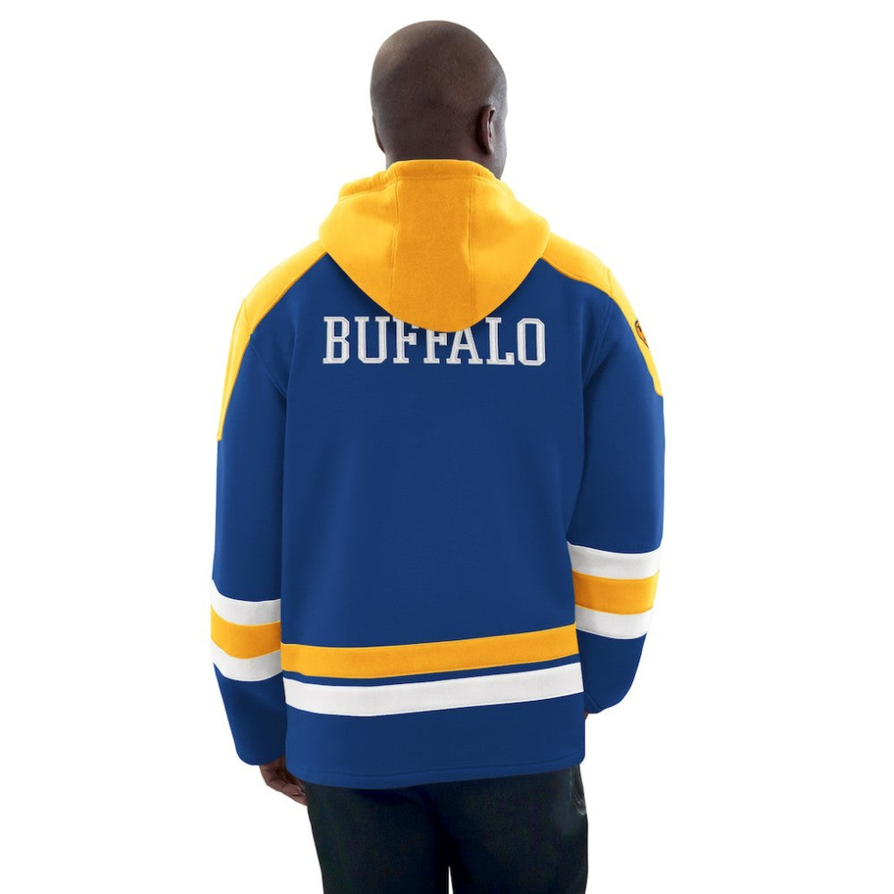 Buffalo Sabres Starter Hockey Pullover Hoodie - Royal/Gold Hoodies