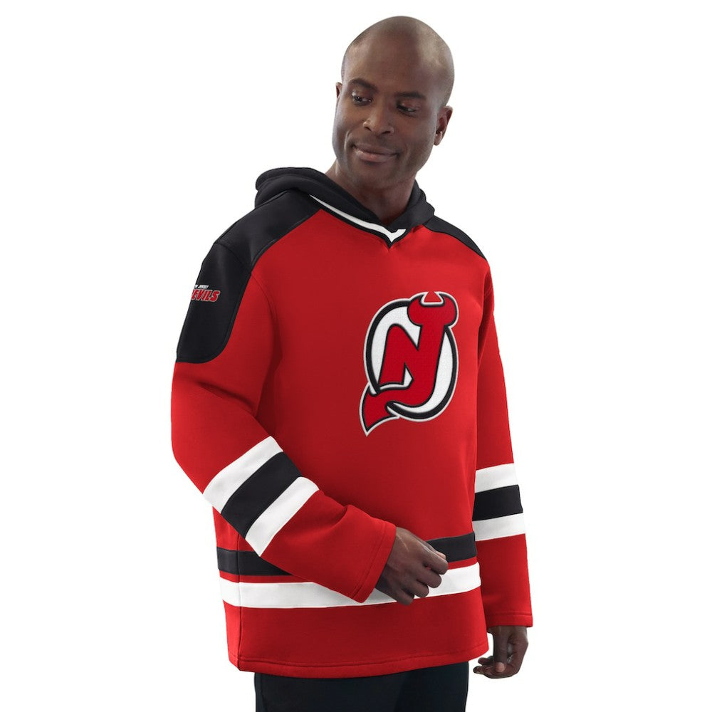 New Jersey Devils Starter Hockey Pullover Hoodie - Red/Black Jerseys