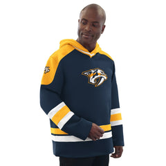 Nashville Predators Starter Hockey Pullover Hoodie - Navy/Gold Hoodies