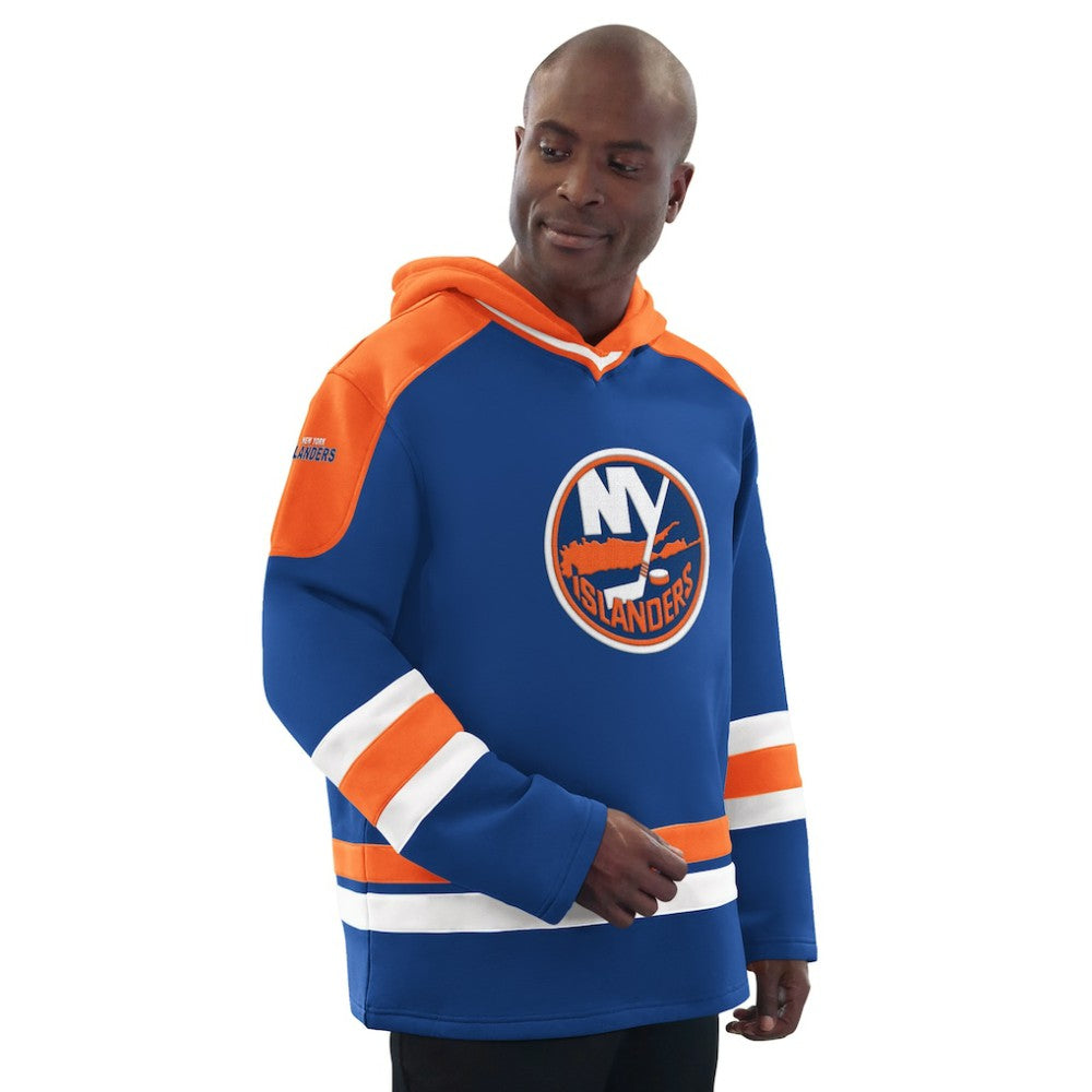 New York Islanders Starter Hockey Pullover Hoodie - Royal/Orange Hoodies